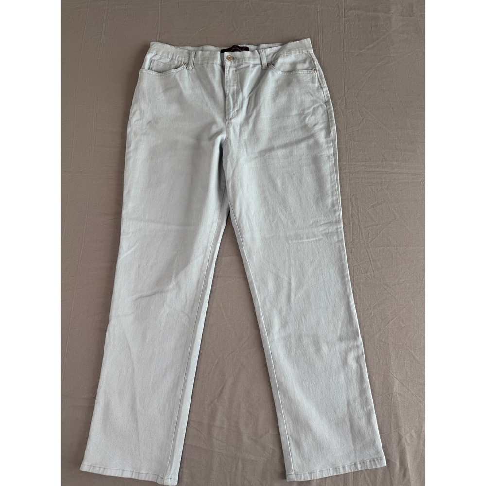 Gloria Vanderbilt Amanda Jeans Womens‎ Size 16 Light Blue Denim Straight Leg
